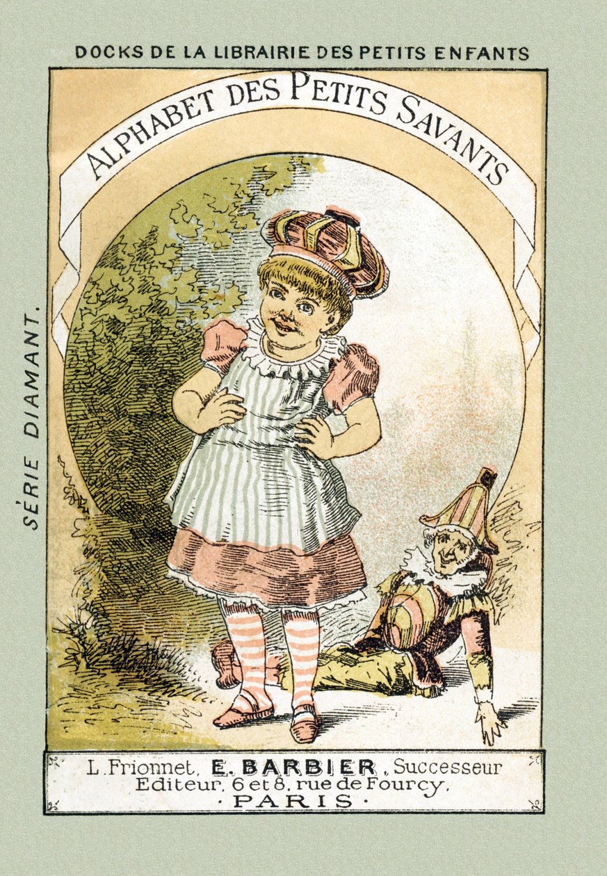 表紙 - タイトルのベベのように笑うときは、A A A A A A A Aと言うんだよ - 「Alphabet des petits savants」より 19世紀後半（クロモリトグラフ 作： フランス語学校