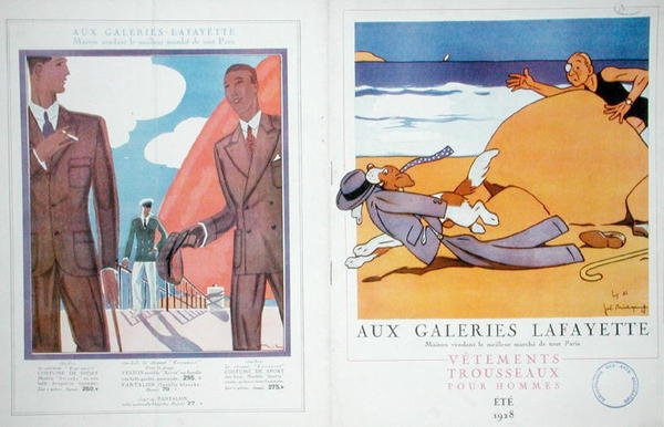 ギャラリー・ラファイエット」のカタログ表紙（1928年夏）（カラーリトグラフ 作： フランス語学校