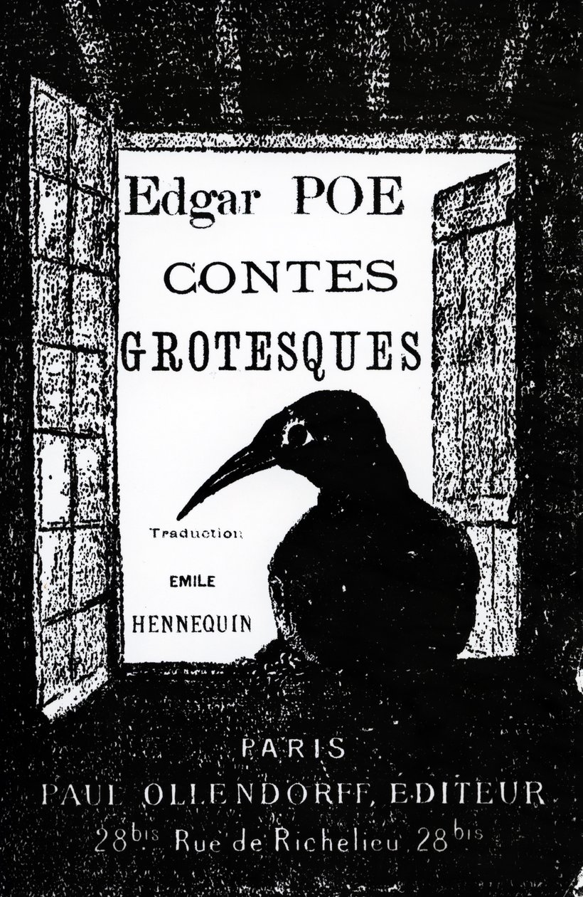 1882年に出版されたエドガーアランポーによるコンテグロテスクの表紙 作： フランス語学校