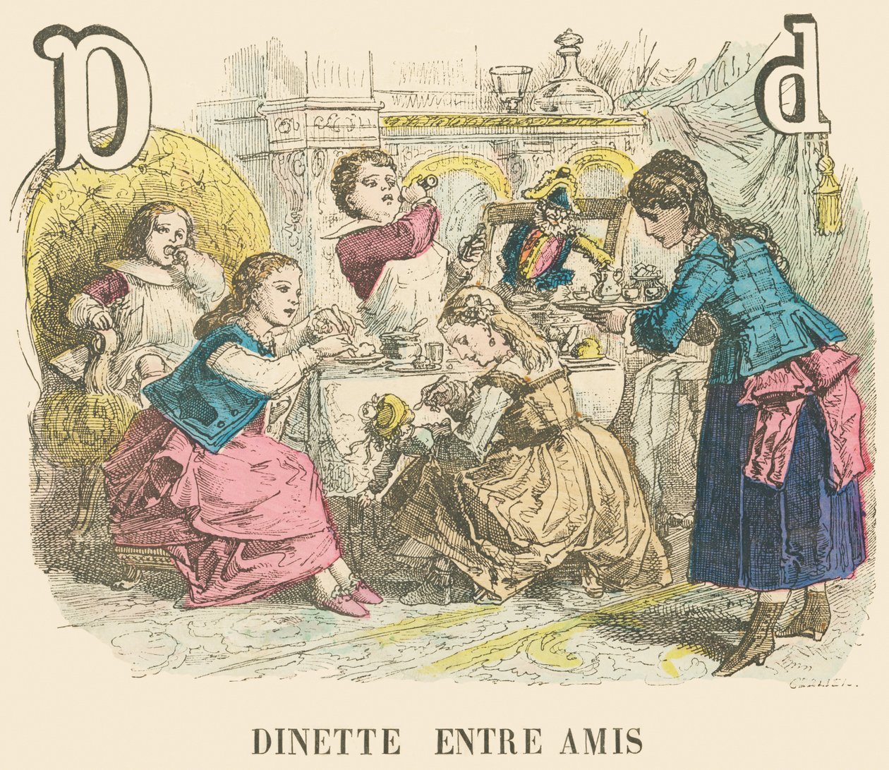 D：友達とダイネット 作： フランス語学校
