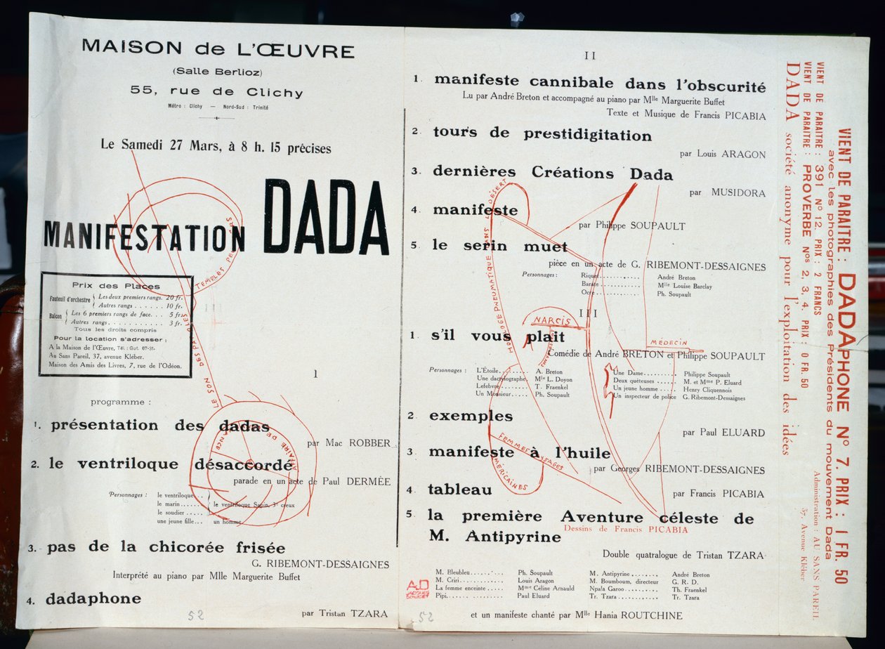 ダダ症状、1921年頃 作： フランス語学校