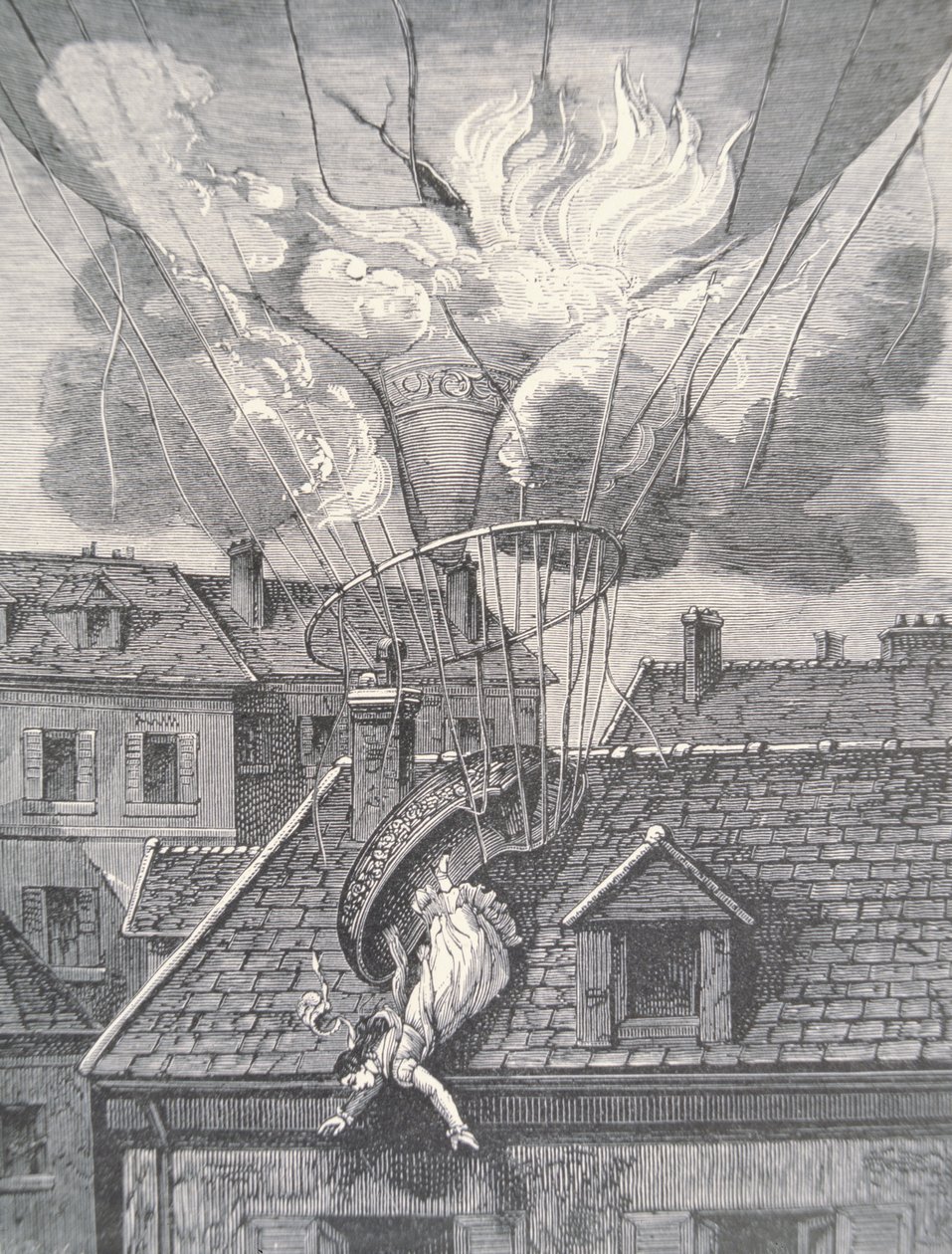 1819年の航空事故によるマダムブランチャードの死 作： フランス語学校