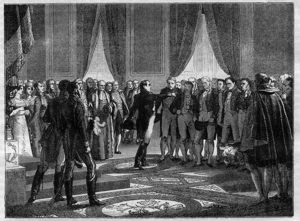 1813年12月 ナポレオンの立法府への暴力的なアポストロフィー-。 作： フランス語学校