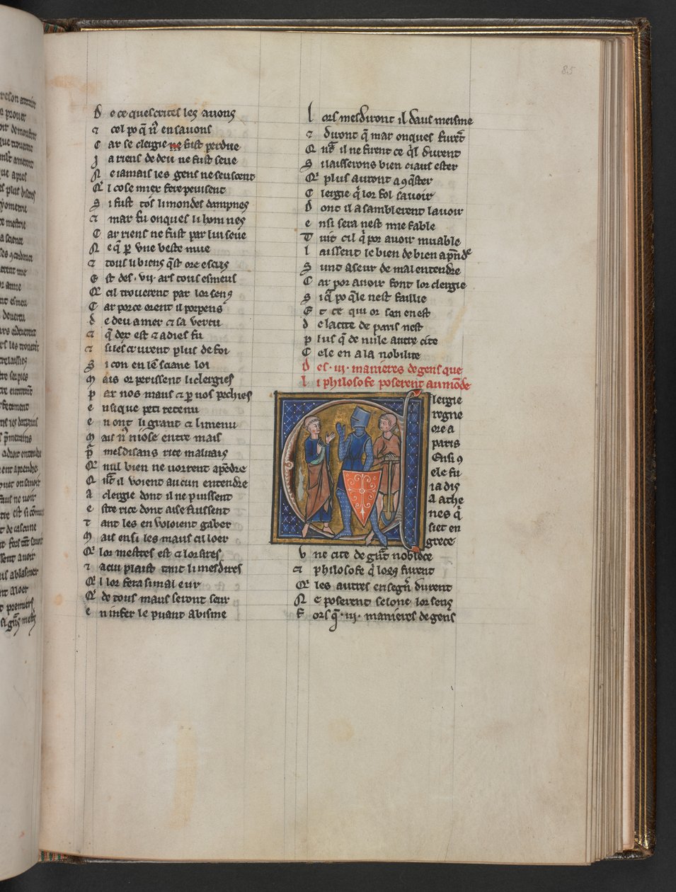 Des III manieres de gens que li philosophe posent au monde, from Aldobrandino of Siena, Le Régime du corps; Gautier of Metz, L