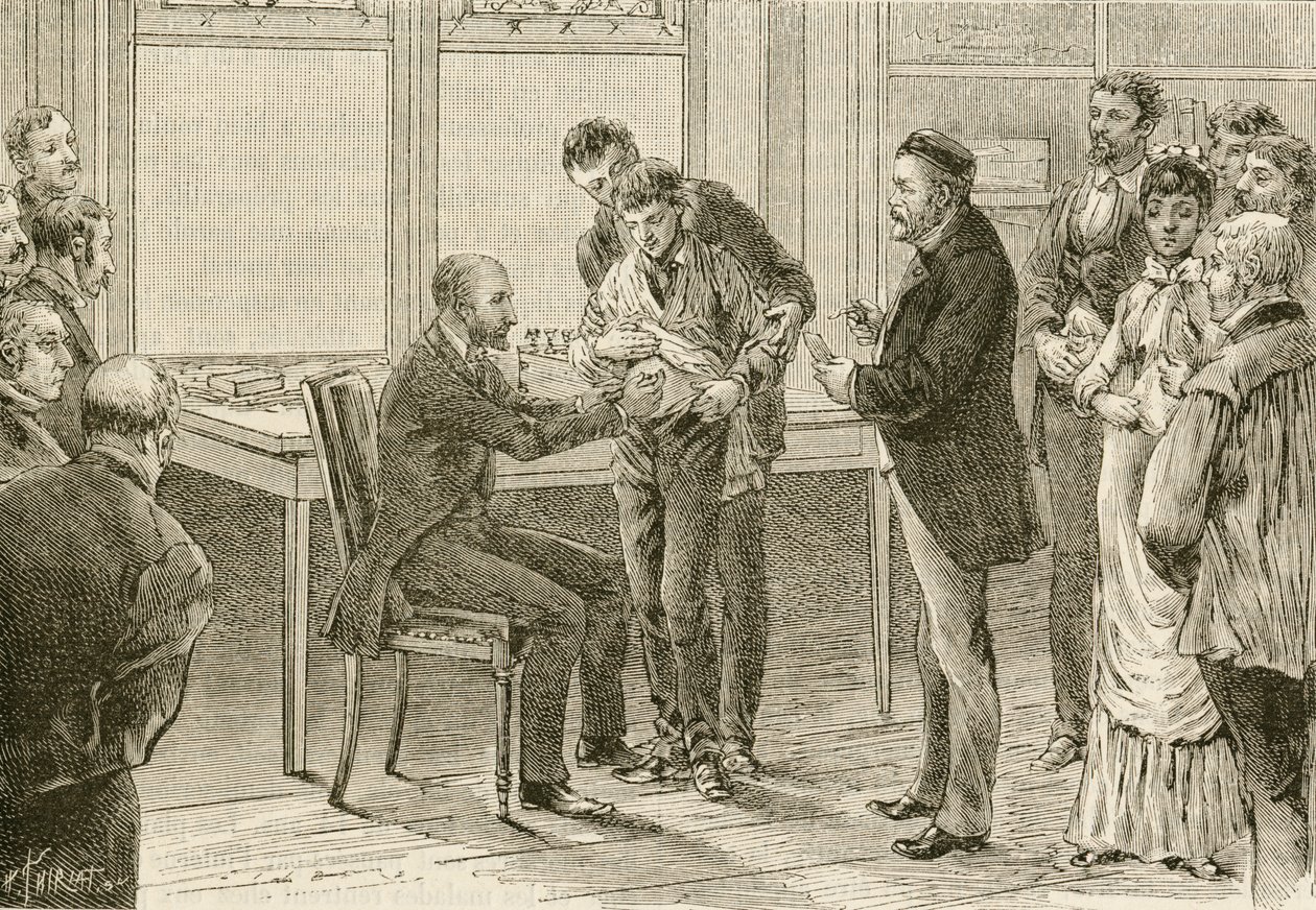Doctor Pasteur examining boy infected with rabies. 19th century (engraving)   1458133   ja       japanese Successfully Translated  Original: Almost fairy time. A scene from A Midsummer Nights Dream. Translat: Almost fairy time