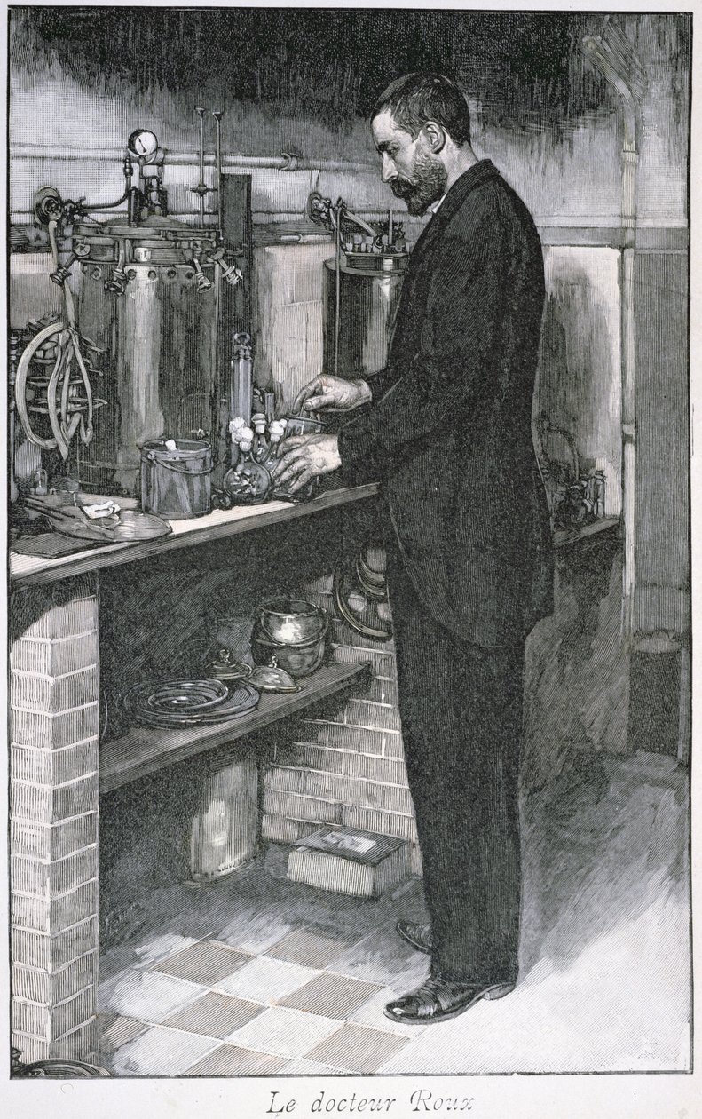 1894年10月1日、La Revue IllustreのDr. Pierre Emile Roux（1853-1933） 作： フランス語学校