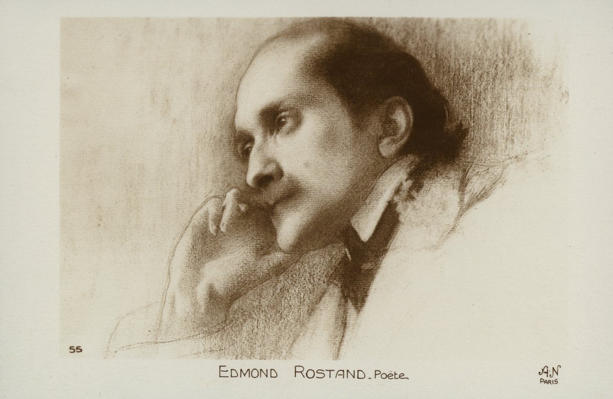 エドモンド・ロスタン（1868-1918）フランスの詩人、劇作家（リトグラフ） 作： フランス語学校