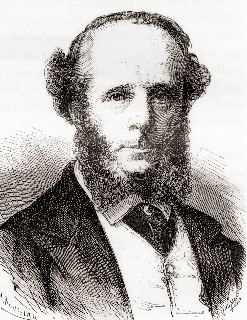 エドワード・オレンジ・ウィルドマン・ホワイトハウス（1870年頃出版の『科学の傑作』より）（エングレーヴィング 作： フランス語学校
