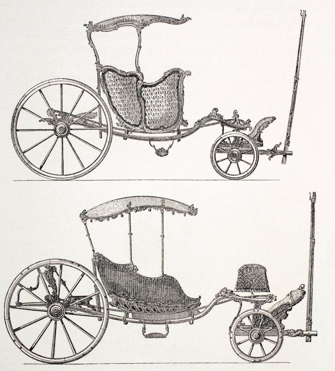 18世紀のフランス馬車、1875 作： フランス語学校