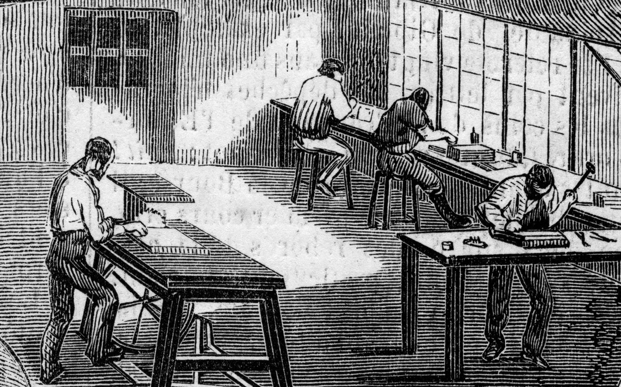 エレクトロタイプのワークショップ 作： フランス語学校