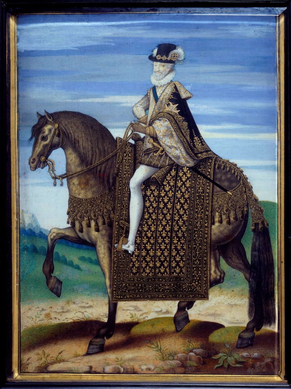 アンリ4世（1553-1610）の騎馬像 作： フランス語学校