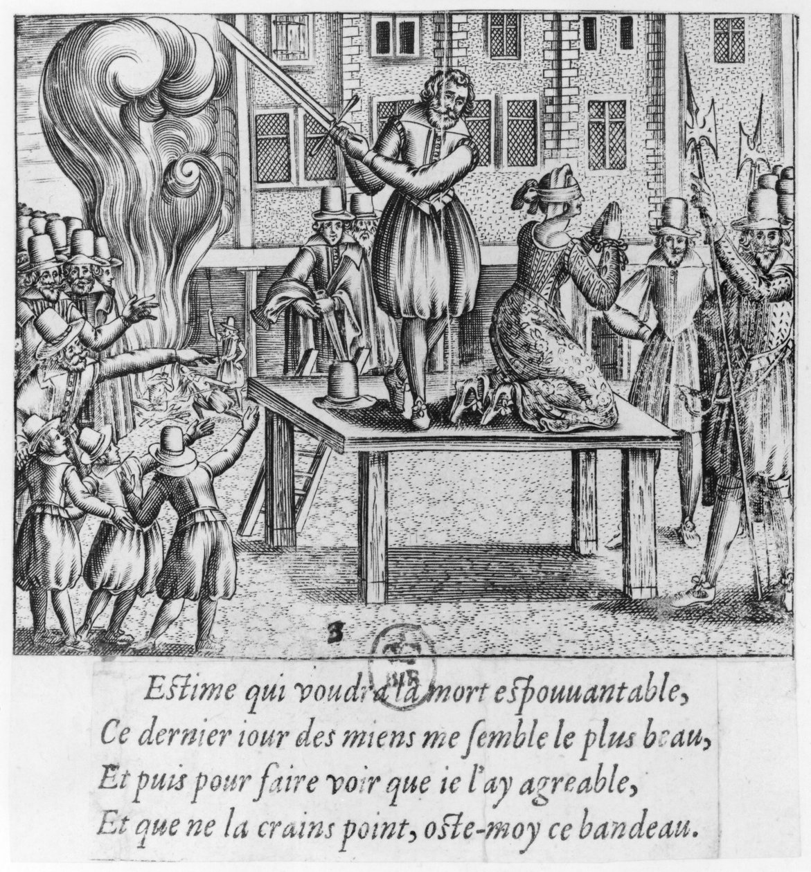 1617年7月8日のレオノーラガリガイ（1571-1617）の処刑 作： フランス語学校