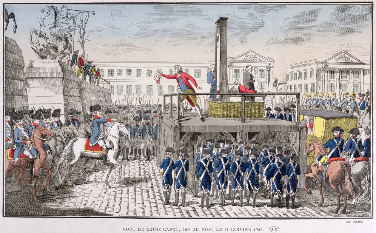 ルイ16世の処刑（1754-93）1793年1月21日 作： フランス語学校