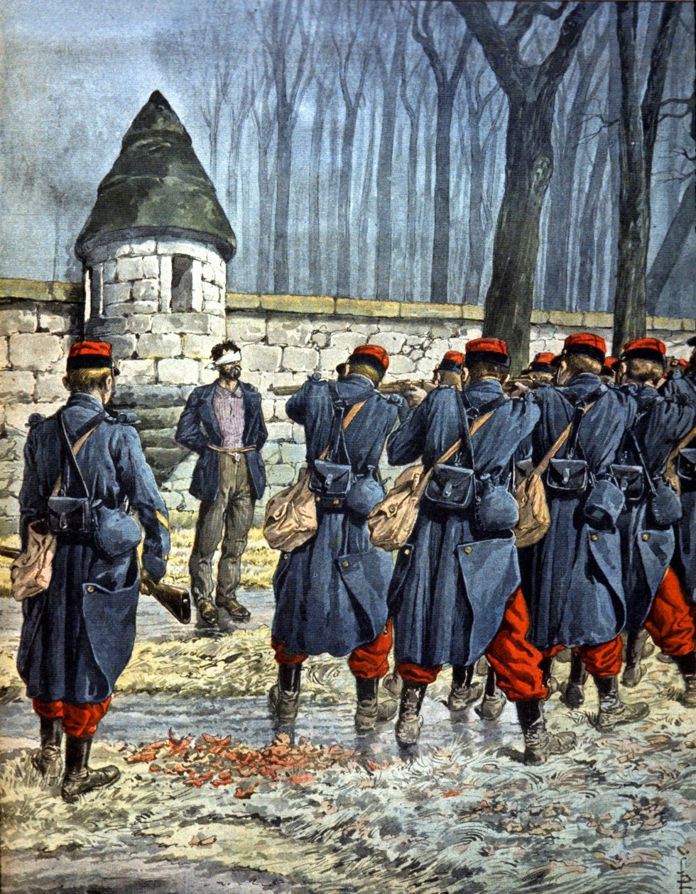 フランス軍によるドイツ人スパイの処刑 作： フランス語学校