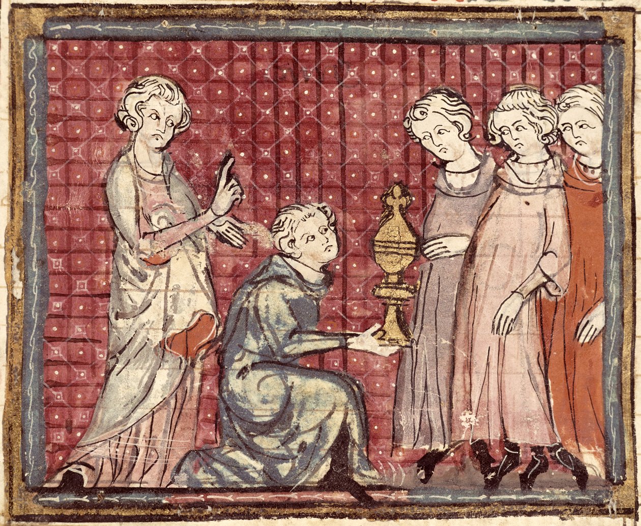 F.29rクロテールの死に関する王国の分割I（497-561）、Grandes Chroniques de France 1375-79 作： フランス語学校