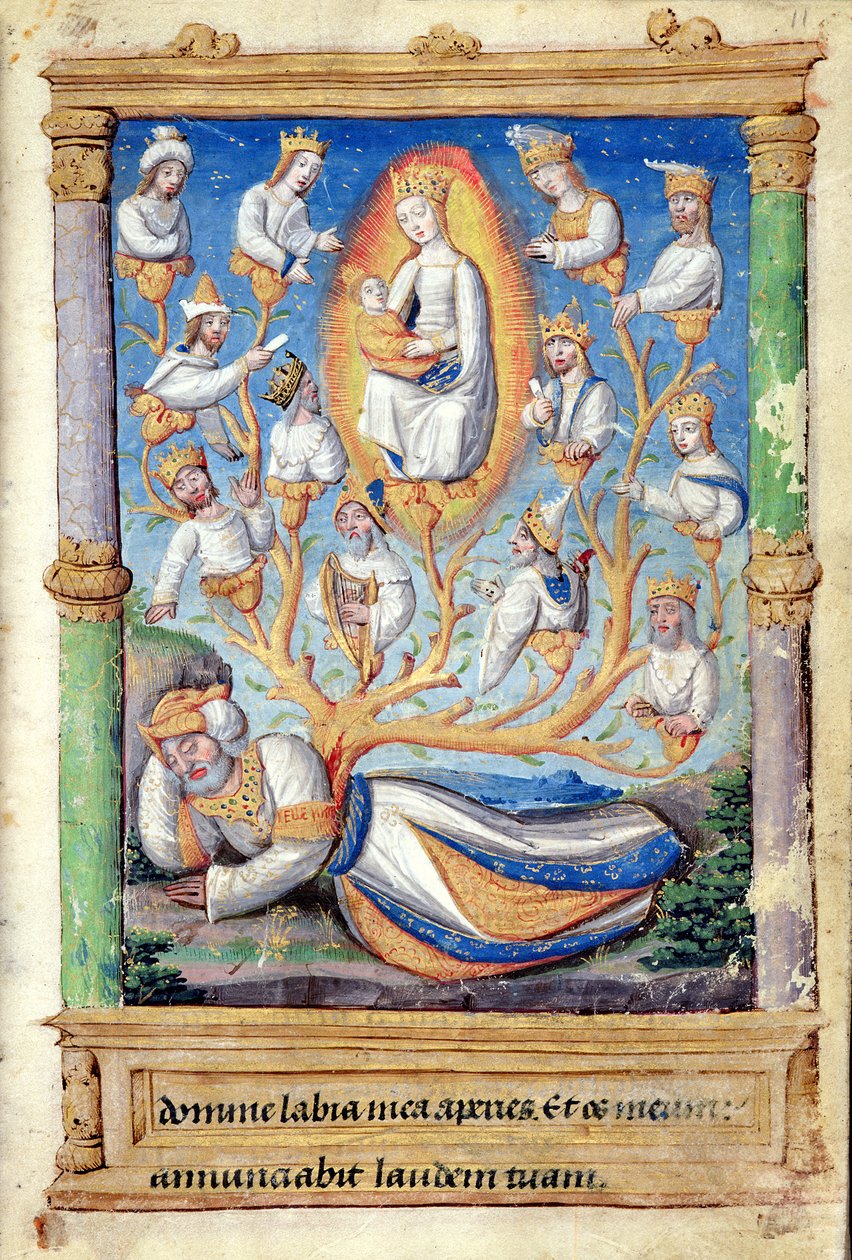 Fol.11rジェレスの木、Heures a Lusage de Romeから 作： フランス語学校