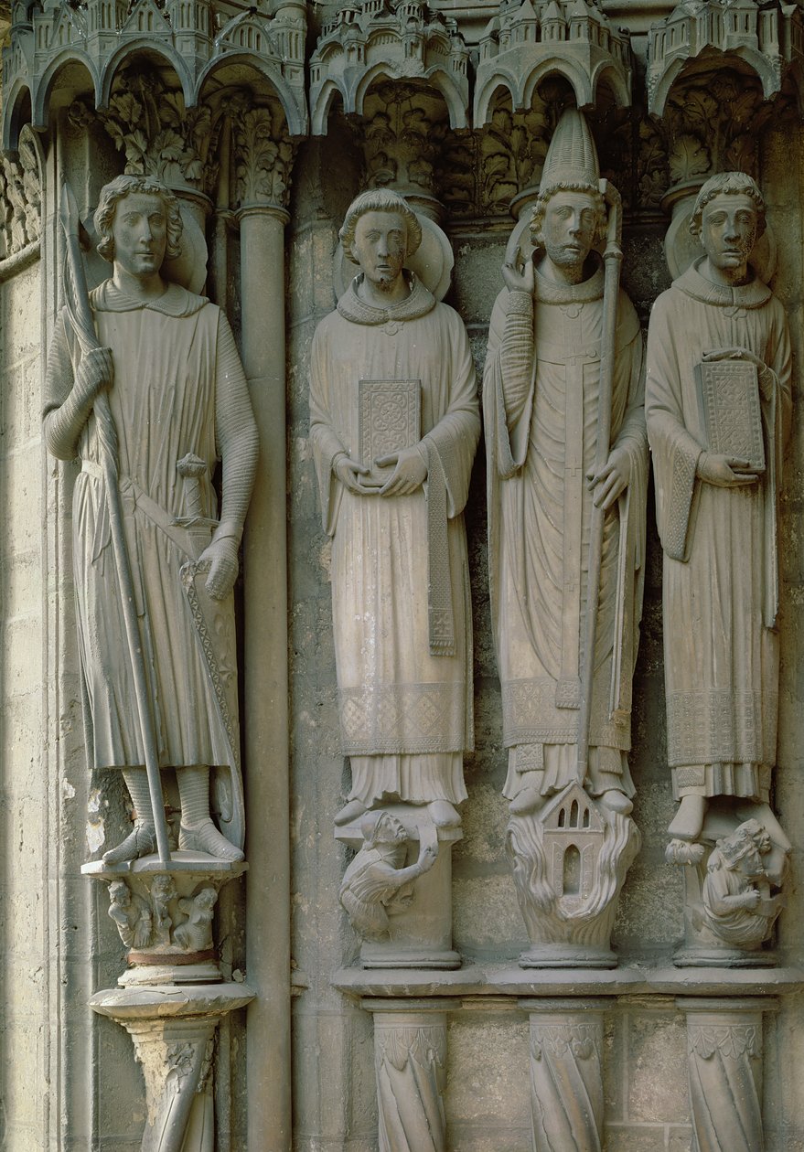 4人の殉教者、シャルトル大聖堂、12120年頃（石碑） 作： フランス語学校