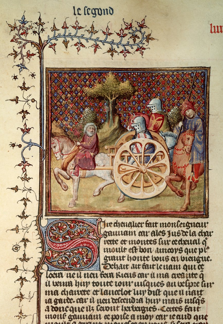 Fr.119 fol.312vカートの騎士、ランスロット、1344 作： フランス語学校