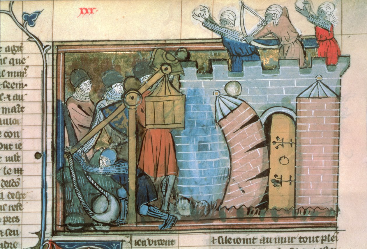 Fr 22495 fol.30ルロマンデゴデフロワドブイヨンからの十字軍の町への攻撃 作： フランス語学校