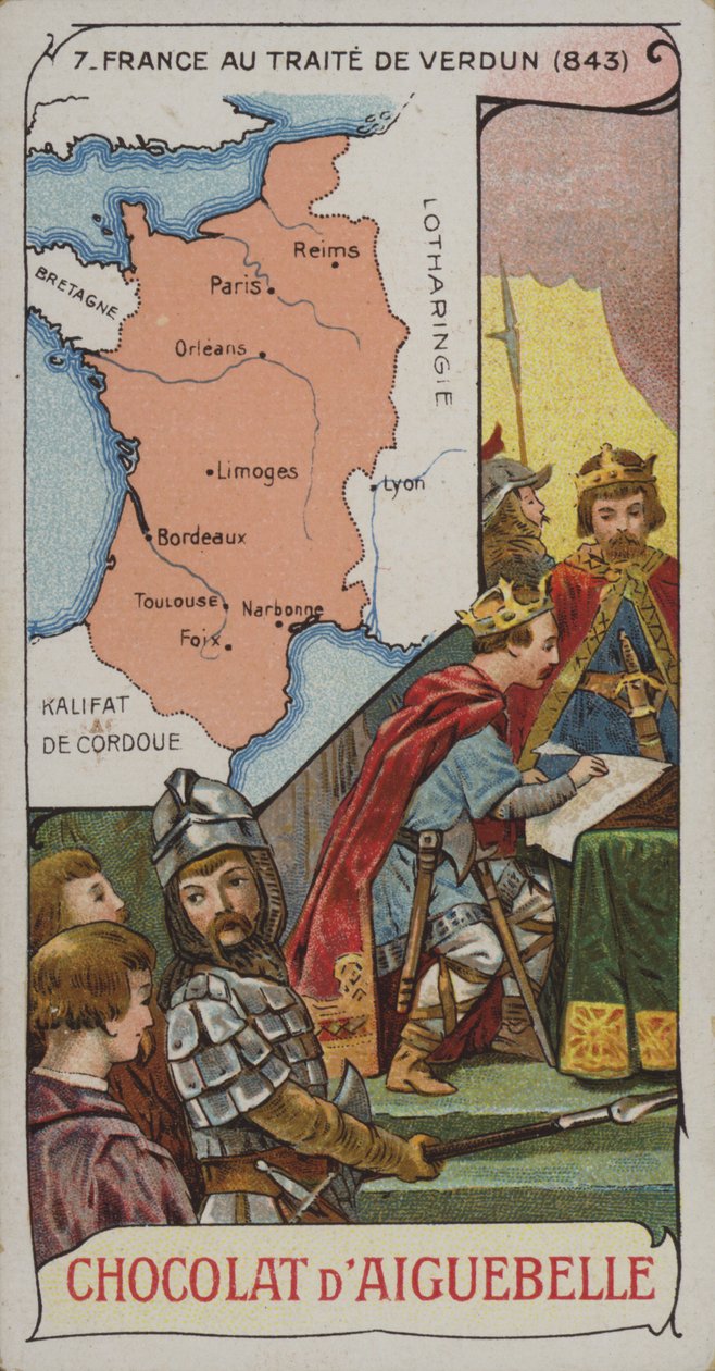 ヴェルダン条約当時のフランス、843年（クロモリト） 作： フランス語学校