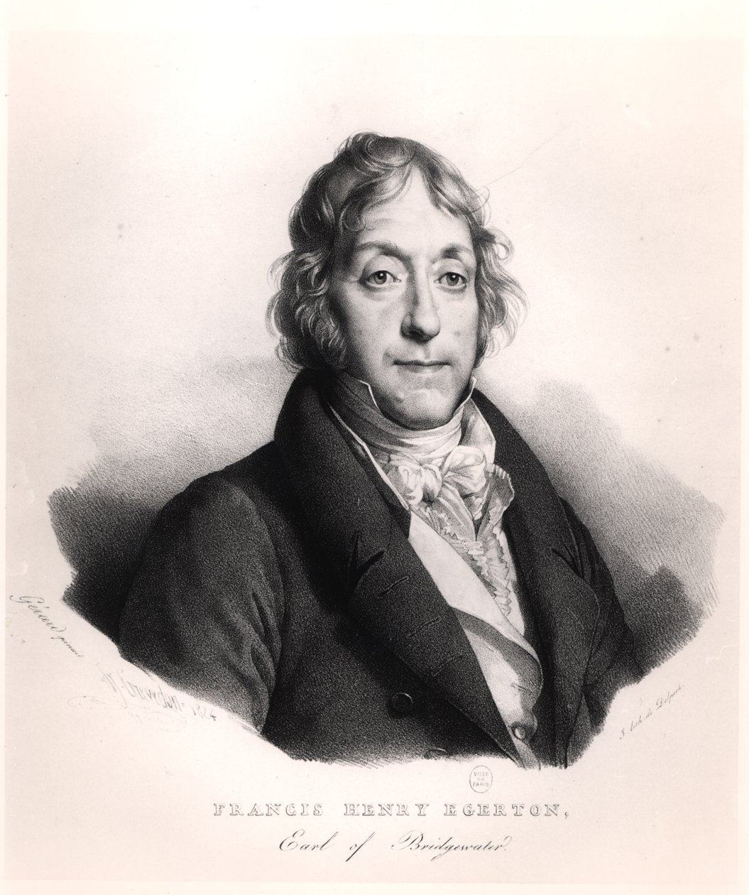 フランシス・ヘンリー・イーガートン（1756-1829）ブリッジウォーター伯爵、フランソワ・セラフィン・デルペック（1778-1825）1824によって彫刻 作： フランス語学校