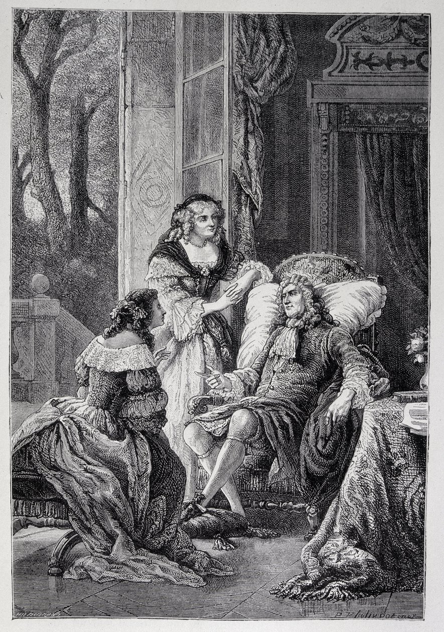 フランソワ・ド・ラ・ロシュフーコー（1613-1680）がセヴィーニュ侯爵夫人（Marie de Rabutin-Chantal）、マリー・マドレーヌ（Marie Madeleine）・ピオッシュ・ド・ラ・ヴェルニュ、ラファイエット伯爵夫人（Madame de la F 作： フランス語学校