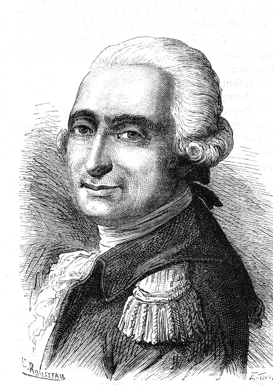 フラノワ・ローラン・ダルランズ侯爵（1742-1809）、ピラートル・ド・ロジエとフランス人技師、飛行士。1867年 作： フランス語学校
