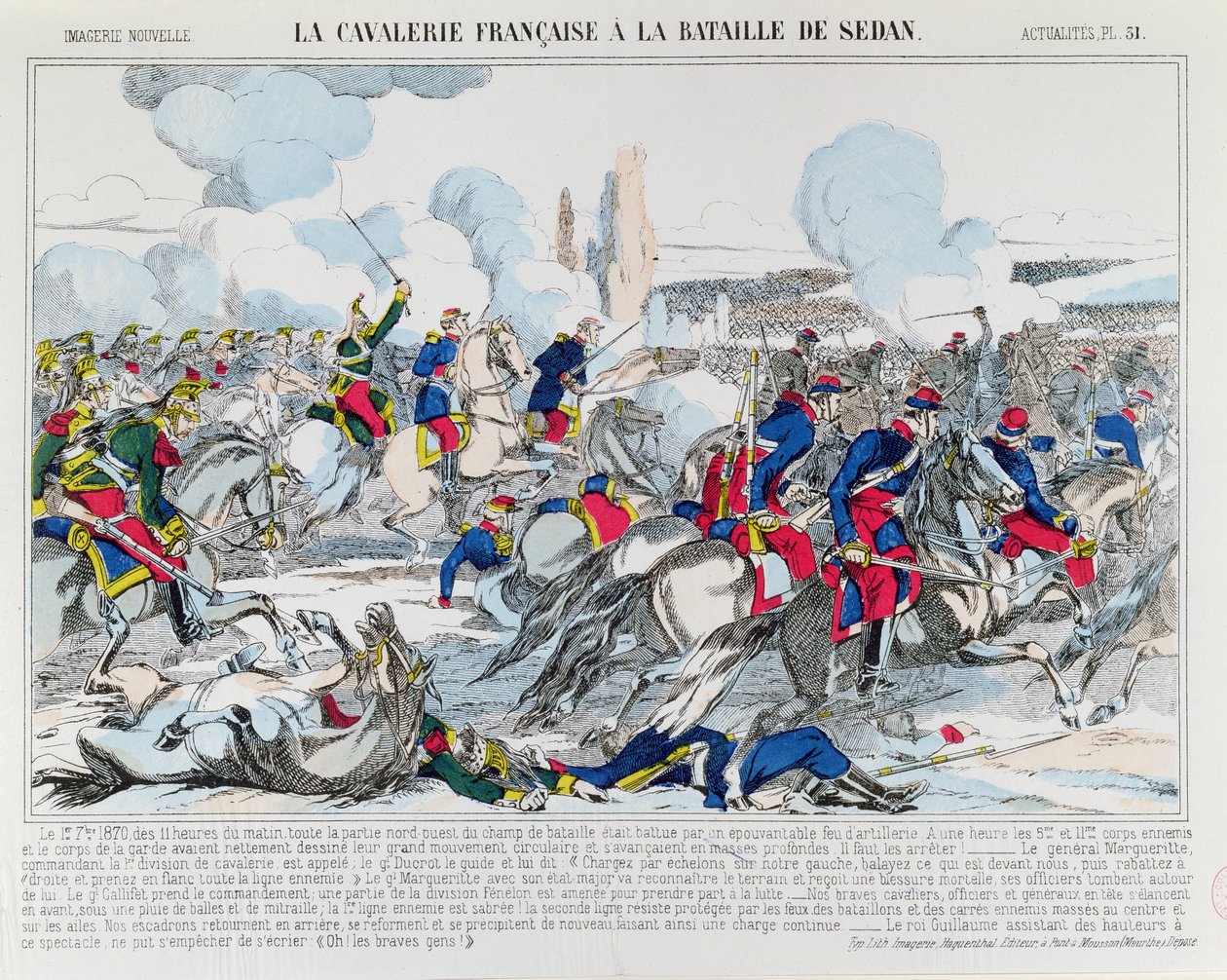 1870年9月1日、セダンの戦いでのフランス騎兵隊 作： フランス語学校