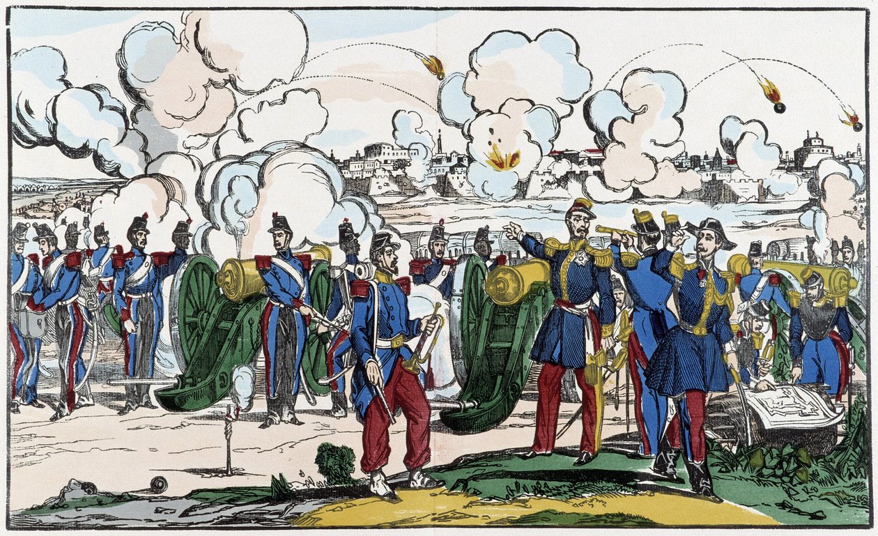 ローマの教皇権回復のためにフランス軍がローマを包囲した 作： フランス語学校