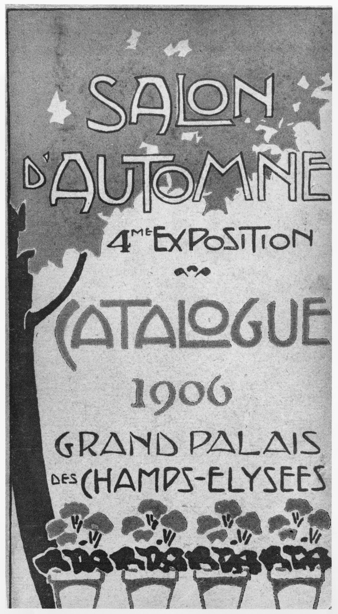 1906年、パリのグランパレで開催された第4サロンdAutomneのカタログの表紙イラスト 作： フランス語学校