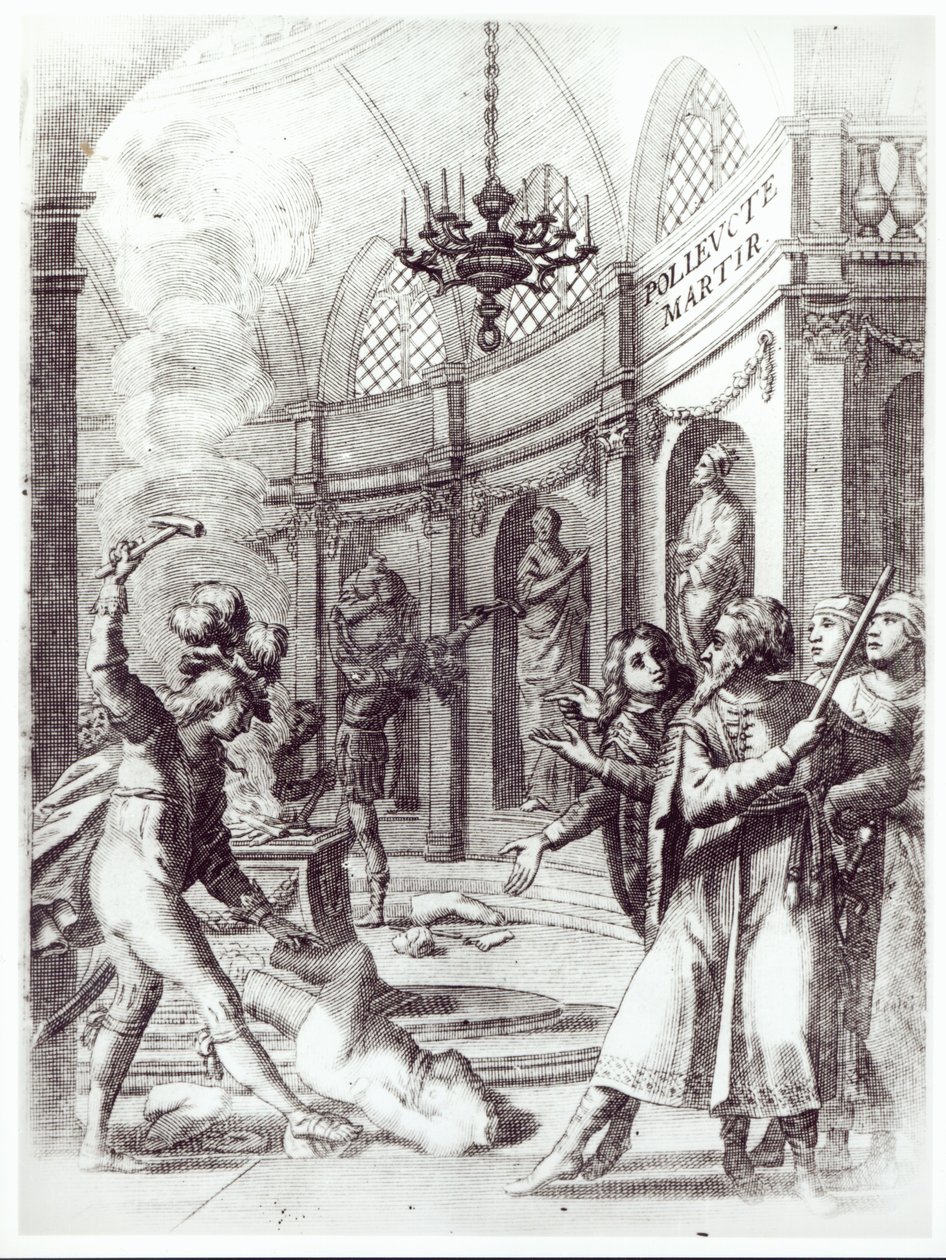 1643年に発行されたPierre Corneille（1606-84）によるPolyeucteの口絵 作： フランス語学校