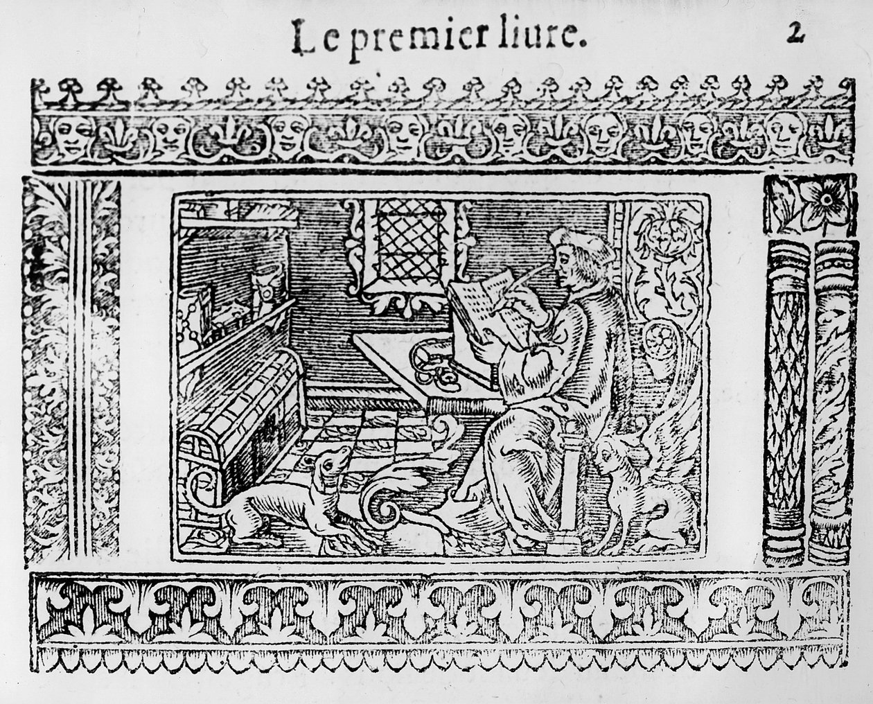 Thomas More（1478-1535）によるユートピアの最初の本の口絵 作： フランス語学校