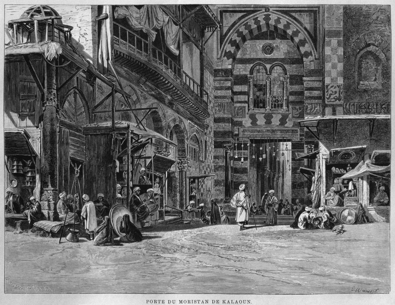 ビジリスタンデカラウィムの門、LEgypte出身、Georg Moritz Ebers、1881年 作： フランス語学校