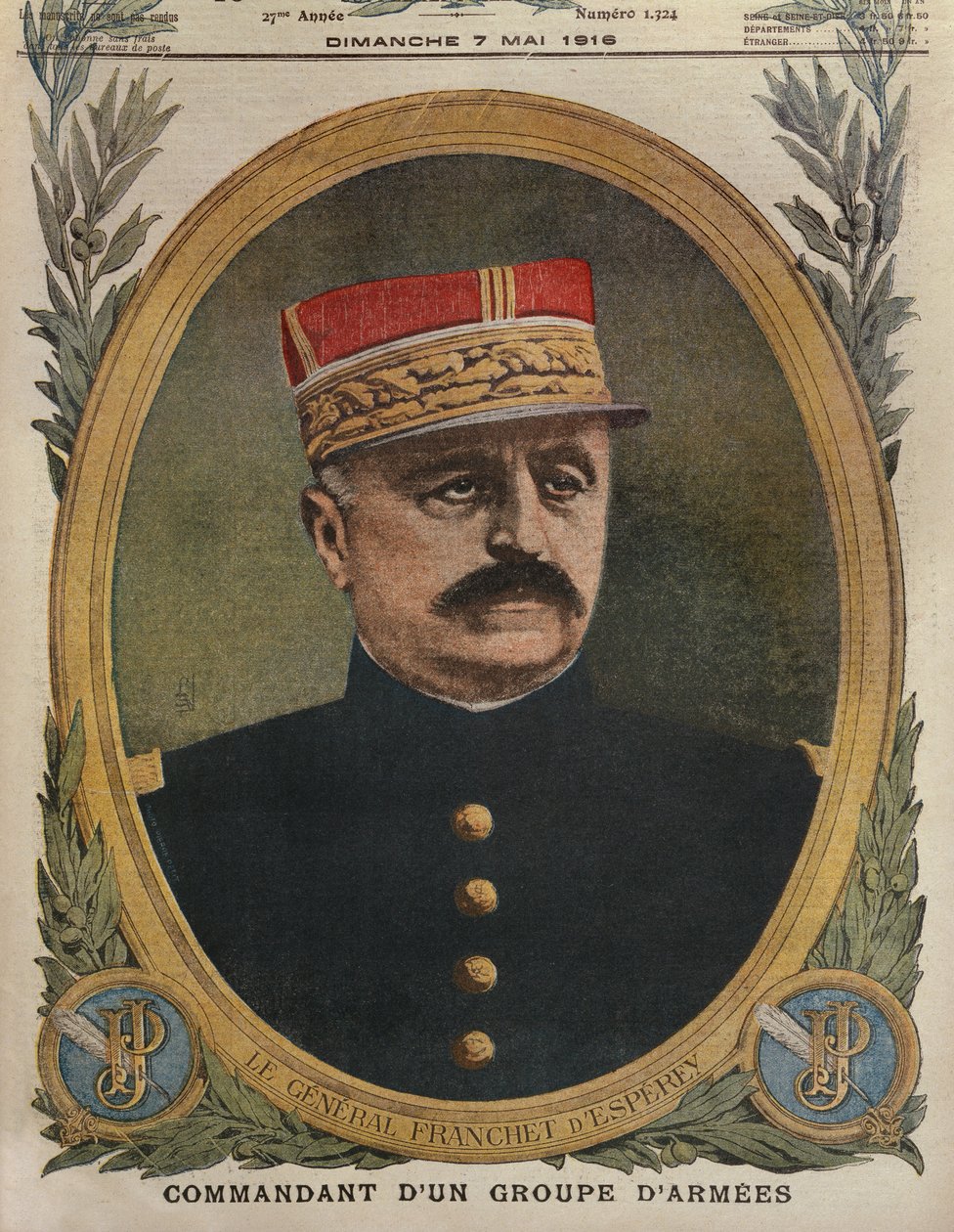 1916年5月7日、陸軍グループのフランシェデスペリー将軍、ルプティジャーナルの表紙イラスト、イラストを補足 作： フランス語学校