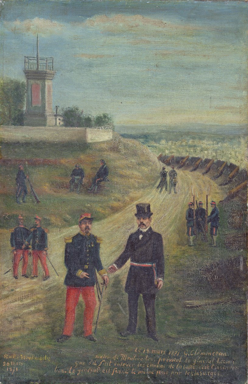 1871年3月18日モンマルトル市長としてのジョルジュクレマンソー（1841-1929） 作： フランス語学校