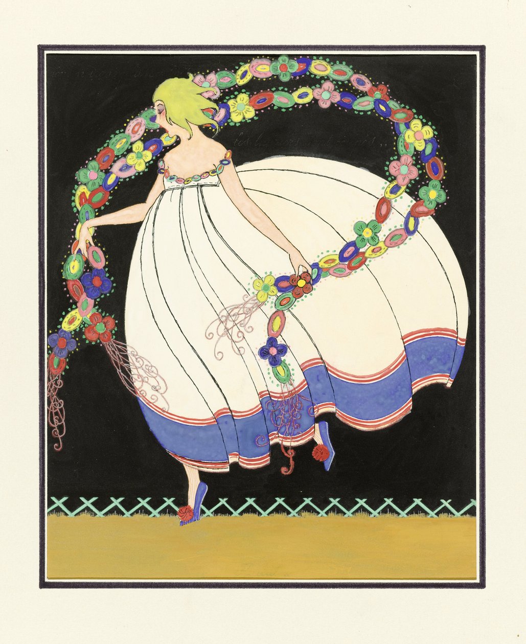 ダブルガーランド、パブで踊る少女。 1920年 作： フランス語学校