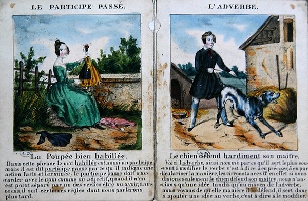 子供のための文法書 1850年頃（カラーリトグラフ） 作： フランス語学校