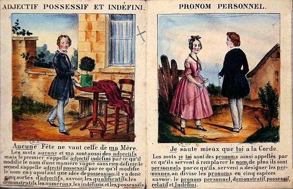子供のための文法書 1850年頃（カラーリトグラフ） 作： フランス語学校