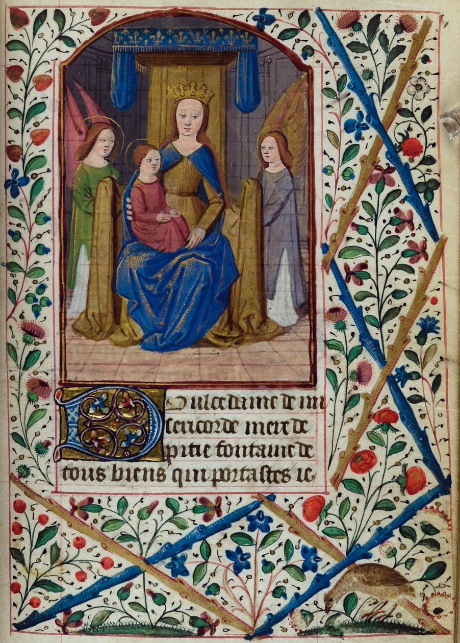 H - L-3-3fol。 148r聖母子、時祷書、パリの使用、15世紀半ばから 作： フランス語学校