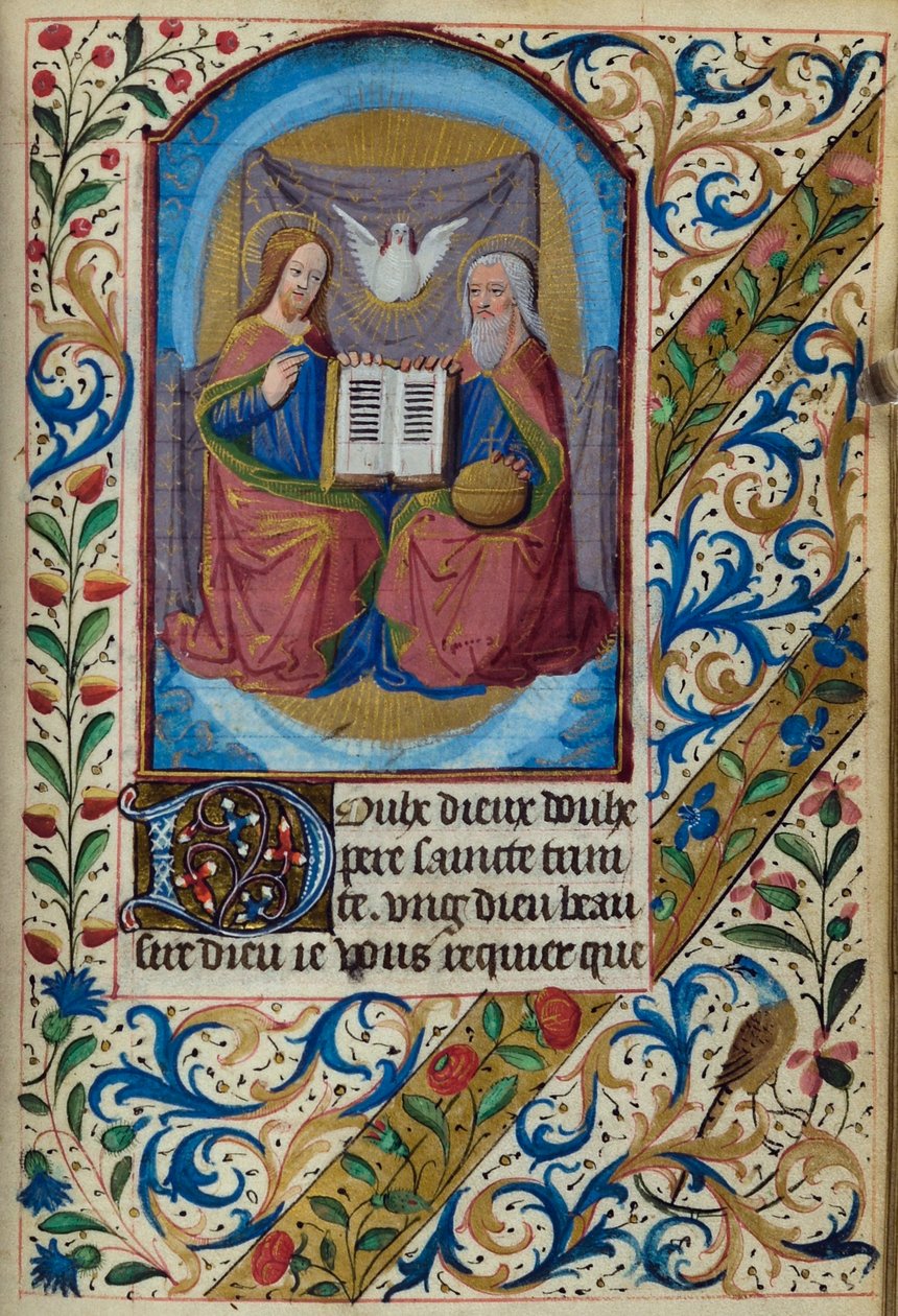 H - L-3-3fol。 153r聖三位一体、時祷書、パリの使用、15世紀半ば 作： フランス語学校
