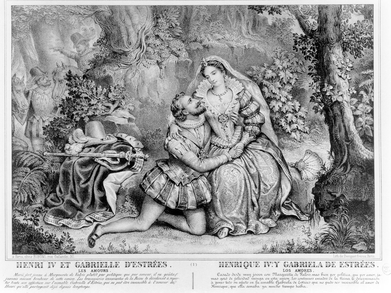 アンリ4世（1553-1610）、フランス国王、ガブリエルデストリー（1573-99） 作： フランス語学校