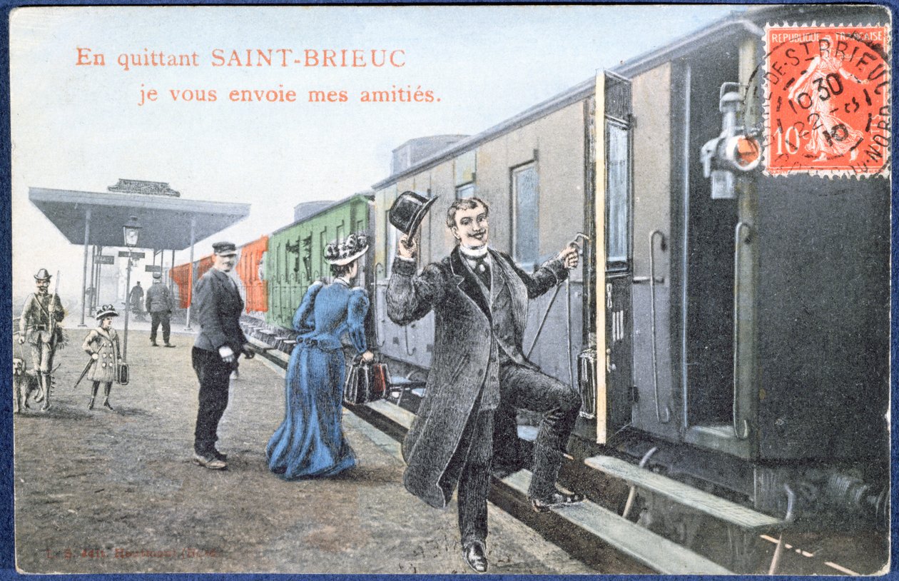 サンブリューのホリデーポストカード、1910年頃（写真後） 作： フランス語学校