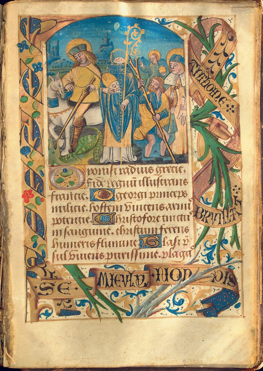 「時祷書、ローマの使用」からのイラスト、c.1480 作： フランス語学校