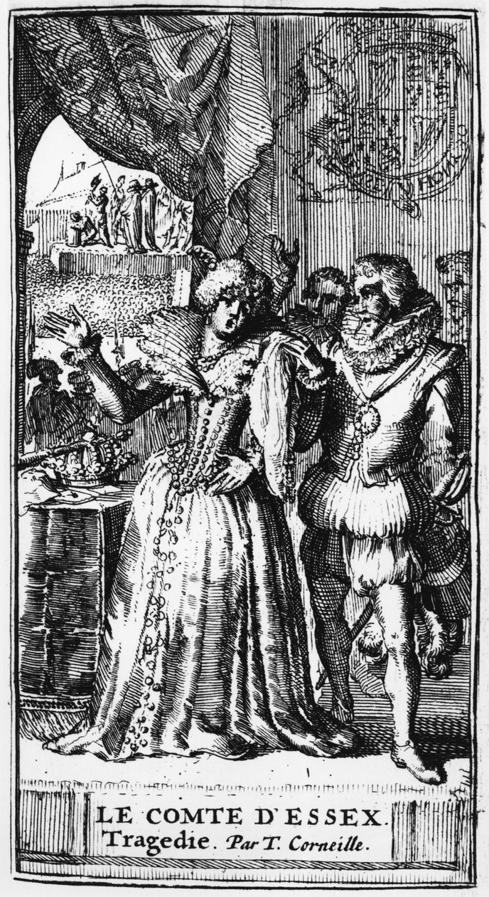 1680年に出版されたThomas Corneille（1625-1709）によるLe Comte dEssexのイラスト 作： フランス語学校