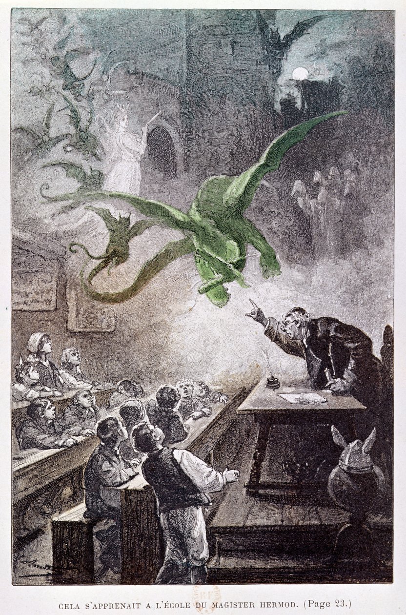 ジュール・ヴェルヌ（1828-1905）1892によるカルパティア山脈の城のイラスト 作： フランス語学校