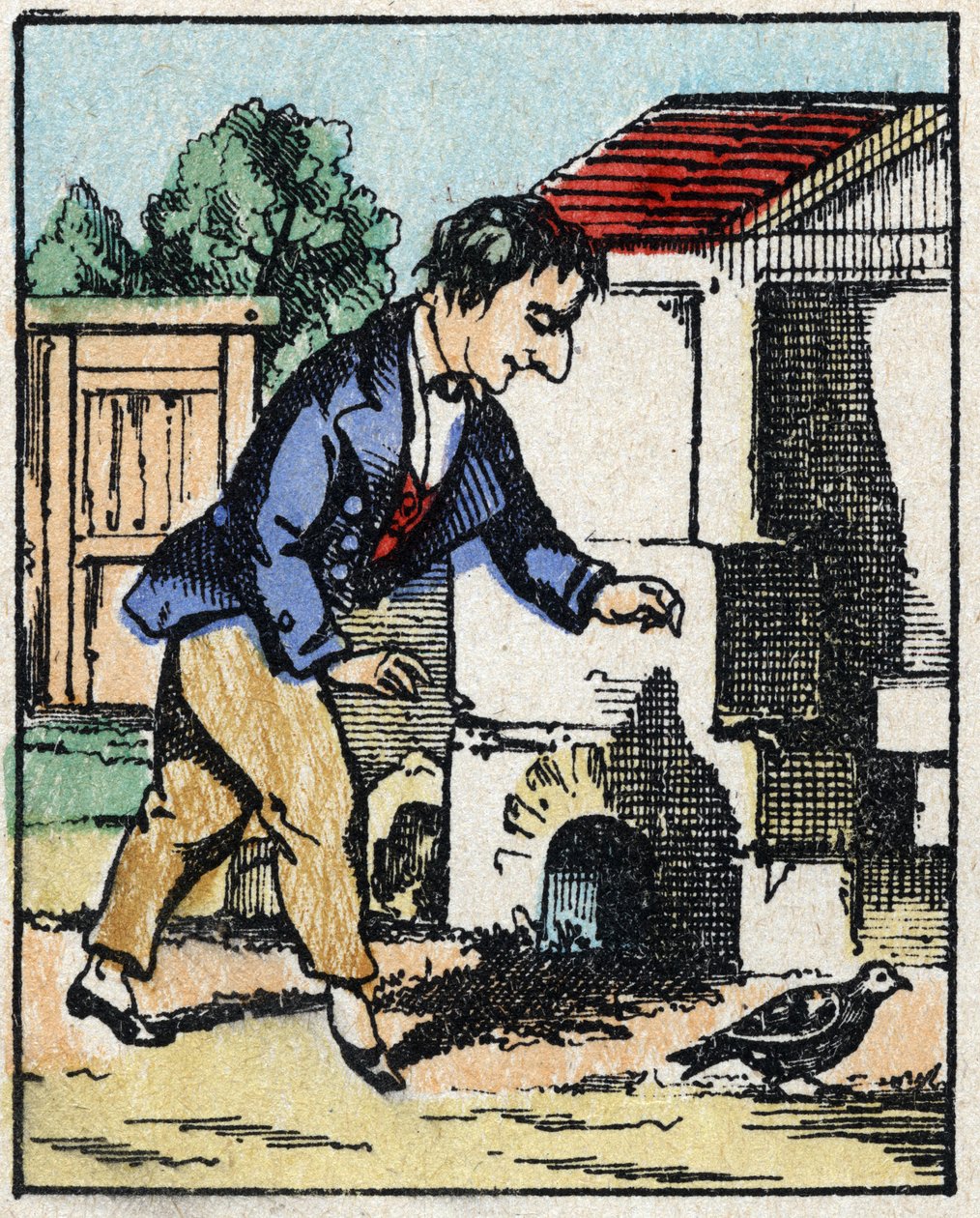 物語「Jeannot Serinet の Veridique の歴史」の挿絵 「Imagery Pellerin の木版画 - Epinal, sd.19世紀後半の作品。 作： フランス語学校
