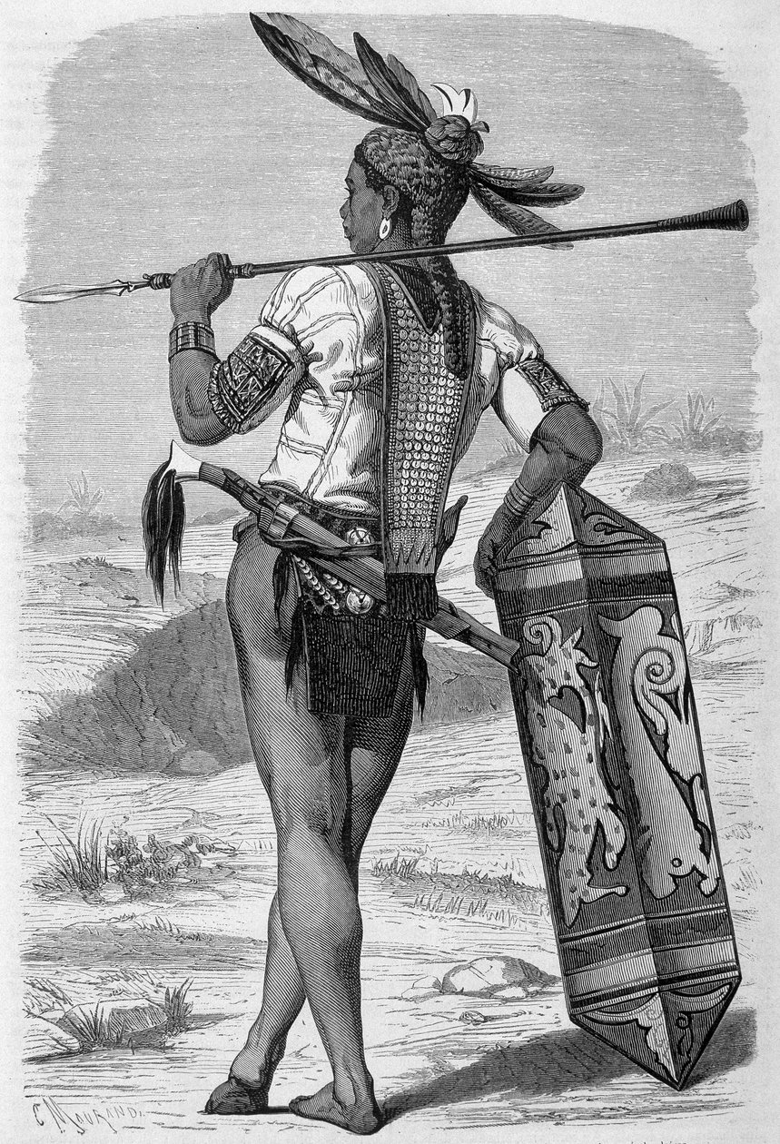 1870年から1871年にかけて出版された「Le Tour du monde」に掲載されたボルネオ島のダヤック族（先住民）を描いたイラスト。エングレーヴィングです。 作： フランス語学校
