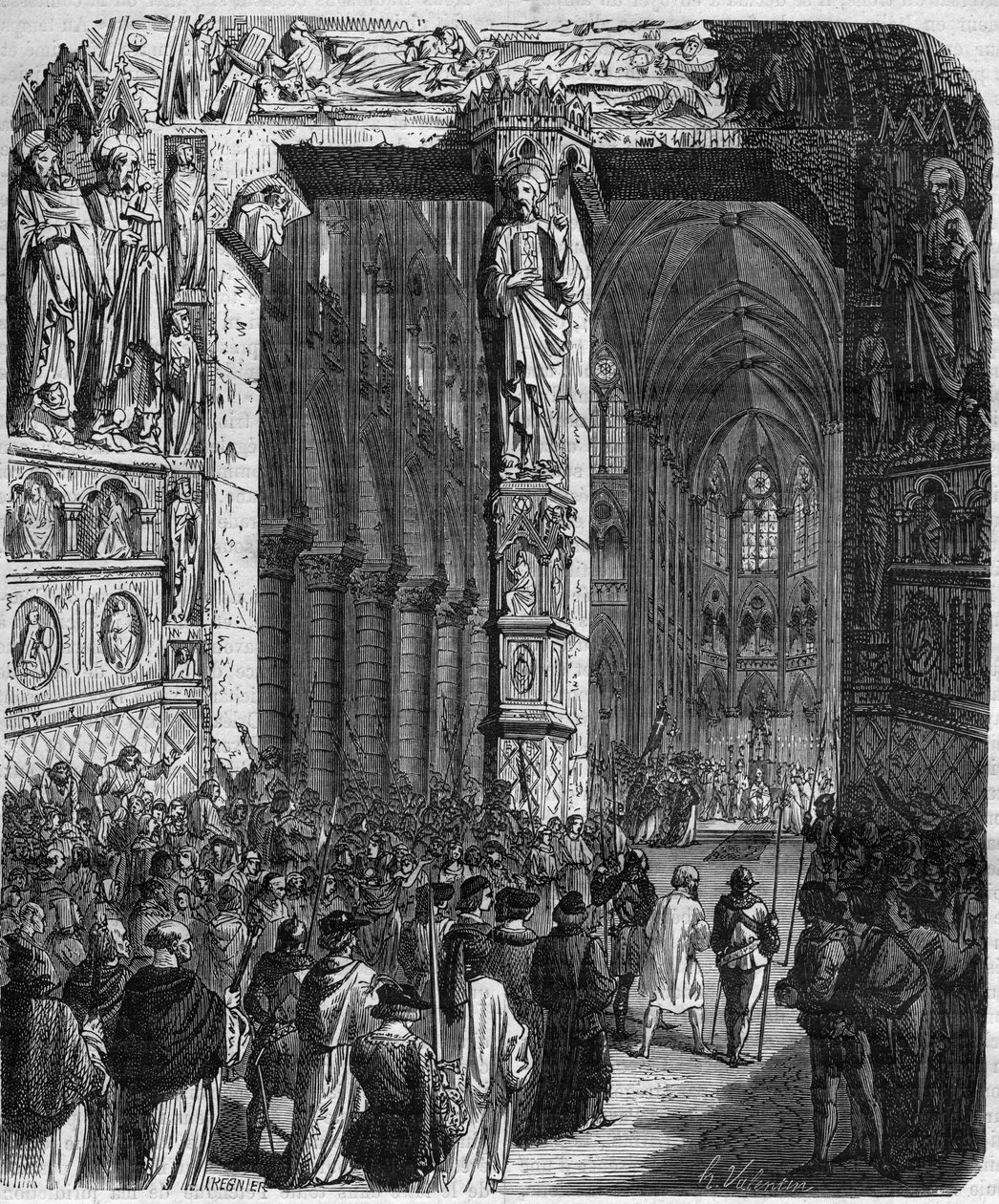 カノッサでは、神聖ローマ帝国皇帝ヘンリー4世（1050年〜1106年）が懺悔の服を着て、教皇グレゴワール7世（ヒルデブランド：1015-20〜1085年）に許しを請い、名誉ある償いをしています。マウリ著「世紀を超えた女王王と皇帝の犯罪 作： フランス語学校