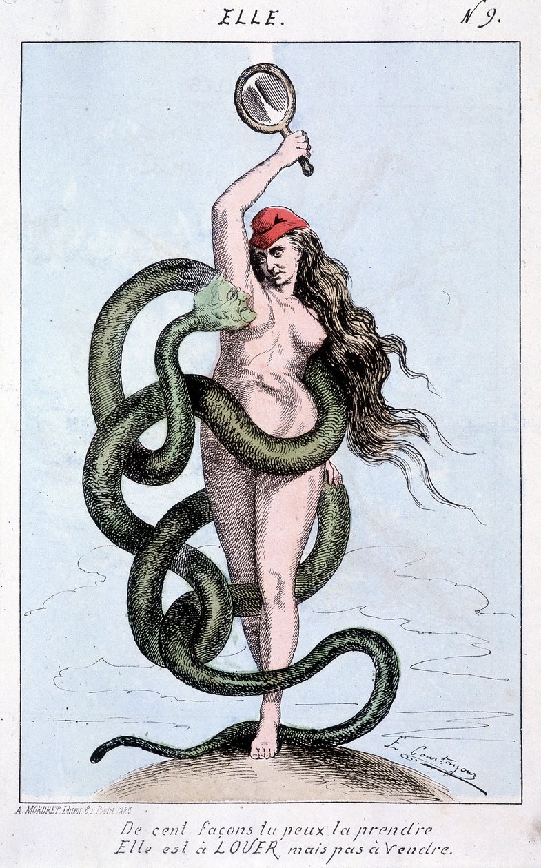 百歩譲って、レンタルであっても、売り物ではありません（Thiers en serpent surrounds Marianne）。 作： フランス語学校
