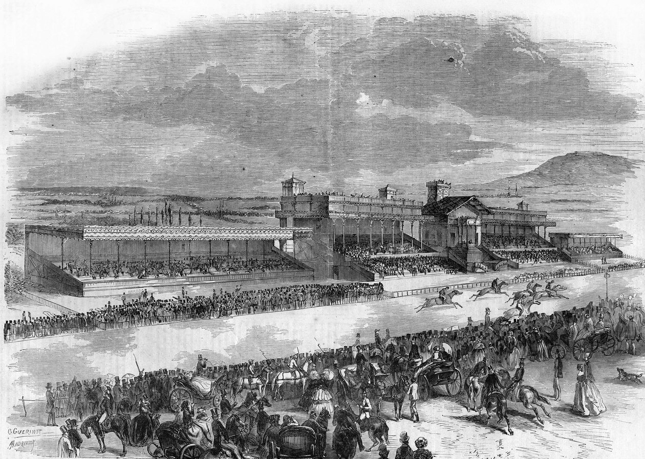 1857年、ブーローニュの森で競馬が始まった。 作： フランス語学校